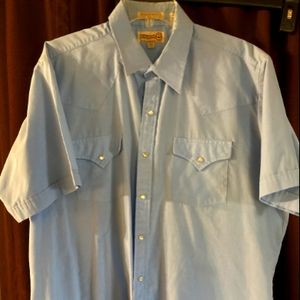 Sheplers Vintage Retro Mens Western Button Down Short Sleeve Shirt-17R